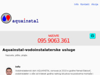 Frontpage screenshot for site: Awuainstal - vodoinstalaterske usluge Varaždin (http://www.aquainstal-dakovic.hr)