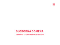 Frontpage screenshot for site: (http://slobodnadomena.hr)