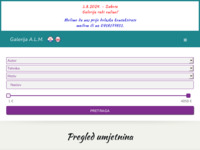 Frontpage screenshot for site: Galerija A.L.M. (http://alm.hr/)