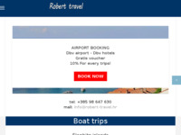 Frontpage screenshot for site: Dubrovnik boats Robert (http://www.robert-travel.hr/)