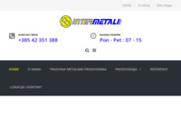 Frontpage screenshot for site: (http://www.intermetali.hr/)