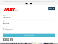 Frontpage screenshot for site: IRBI d.o.o. (http://irbi.hr/)