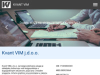 Frontpage screenshot for site: Kvant VIM - Knjigovodstvene usluge Zagreb, Velika Gorica (http://kvantvim.hr/)