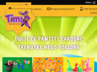 Frontpage screenshot for site: Mađioničar Za Djecu Čarobnjak Timi - Dječji Rođendani i Događanja (http://www.carobnjaktimi.hr/)