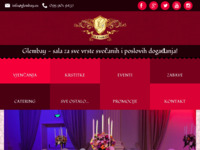 Frontpage screenshot for site: Sala Glembay - Vjenčanja, krstitke, maturalne večeri, eventi, seminari, karmine, razne obiteljske i (http://www.glembay.eu/)