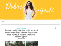 Frontpage screenshot for site: Dobre vijesti iz medija (http://www.dobrevijesti.info)