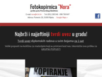 Frontpage screenshot for site: Fotokopirnica Nora (http://www.fotokopirnica-nora.com/)