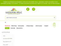 Frontpage screenshot for site: (http://www.rasadnik-milic.hr)