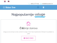 Frontpage screenshot for site: Blistavi dom - Servis za čišćenje (http://blistavidom.hr)