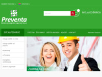 Frontpage screenshot for site: Preventa d.o.o. (http://preventa.hr)