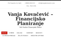 Frontpage screenshot for site: Financijsko Planiranje & Savjetovanje – Vaš Osobni Financijski Savjetnik (http://vanjakovacevic.com)