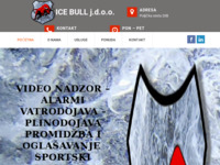 Frontpage screenshot for site: Ice bull j.d.o.o. – Tehnička zaštita, sport i oglašavanje (http://icebull.eu)