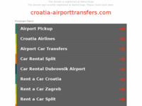 Frontpage screenshot for site: (http://croatia-airporttransfers.com/)