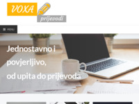 Slika naslovnice sjedišta: Mi prevodimo - VOXA prijevodi - sudski tumači, prevoditelji (http://www.voxa-prijevodi.hr/)