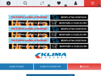 Frontpage screenshot for site: Klima uređaji - Prodaja, montaža i servis | Besplatna dostava (http://www.klimakoncept.hr)