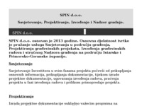 Frontpage screenshot for site: SPIN d.o.o. Kastav (http://www.spin-ing.hr)