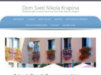 Frontpage screenshot for site: Početna - Dom Sveti Nikola Krapina (http://domsvnikola.hr)