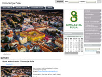 Frontpage screenshot for site: (http://www.gimnazija-pula.skole.hr/)