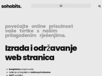 Frontpage screenshot for site: SOHOBITS - izrada web stranica i digitalni marketing (http://www.sohobits.hr)