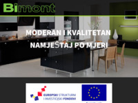 Frontpage screenshot for site: Izrada i montaža namještaja - Bimont Sisak (http://www.bimont.hr)