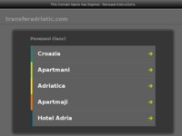 Frontpage screenshot for site: Transfer Adriatic - Private and Safe Transfers in Croatia (http://www.transferadriatic.com)
