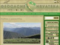 Frontpage screenshot for site: (http://geocache-hrvatska.com)