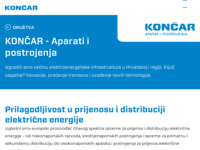 Frontpage screenshot for site: KONČAR - Aparati i postrojenja d.d. (http://www.koncar-ap.hr/hr)