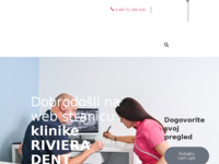 Frontpage screenshot for site: Ordinacija dentalne medicine u Rijeci - Riviera Dent (http://rivieradent.hr)