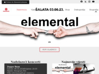 Frontpage screenshot for site: Elemental - Službene stranice (http://www.elemental.hr)