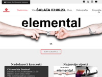 Frontpage screenshot for site: Elemental - Službene stranice (http://www.elemental.hr)