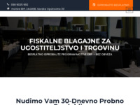 Frontpage screenshot for site: Fiskalna blagajna za ugostiteljstvo i trgovinu (http://www.motiveerp.hr)