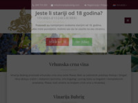 Frontpage screenshot for site: (http://vinarijabubrig.com)