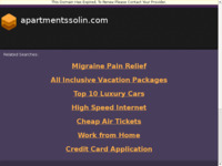 Frontpage screenshot for site: (http://apartmentssolin.com)