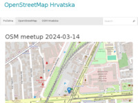 Frontpage screenshot for site: OpenStreetMap Hrvatska (http://osm-hr.org)