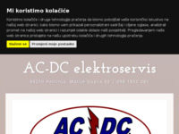 Frontpage screenshot for site: AC-DC elektroservis (http://acdcservis.hr)