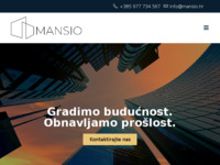 Frontpage screenshot for site: Mansio - Građevinska tvrtka (http://www.mansio.hr)