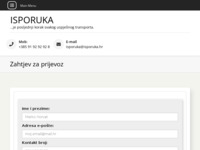 Frontpage screenshot for site: ISPORUKA ...je posljednji korak svakog uspješnog transporta. (http://isporuka.hr)