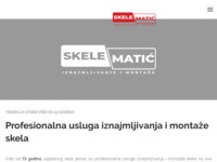 Frontpage screenshot for site: Skele Matić - Najam fasadnih, građevinskih i cijevnih skela (http://skele-matic.hr)