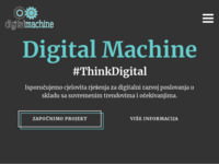 Slika naslovnice sjedišta: Digital Machine - Započnite svoju digitalnu transformaciju! - #ThinkDigital (http://digital-machine.hr)