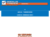 Frontpage screenshot for site: Tandem skok padobranom Zagreb Hvar Split (http://tandem.hr)