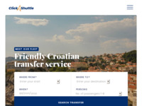 Frontpage screenshot for site: Transferi i taxi usluge s privatnim vozačom (http://click2shuttle.hr)