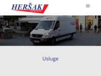 Frontpage screenshot for site: Heršak, obrt za prijevoz tereta (http://hersak.hr)