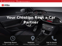 Frontpage screenshot for site: Atlija d.o.o. - Rent a Car in Pula (https://rentacaratlija.hr/)