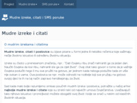Frontpage screenshot for site: Mudre izreke i citati (https://mudreizreke.net)