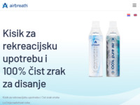 Frontpage screenshot for site: airbreath® KISIK – Čisti kisik za disanje u bočici. (http://www.airbreath-oxy.com)