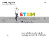 Frontpage screenshot for site: DPTK Ogulin – Društvo pedagoga tehničke kulture Ogulin (http://dptk-ogulin.hr)