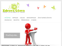 Frontpage screenshot for site: Hipnoza, hipnoterapija, samohipnoza. Zdrava glava d.o.o. (http://zdravaglava.hr)