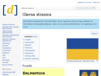 Frontpage screenshot for site: (http://dalmapedia.org)