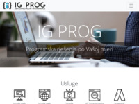Slika naslovnice sjedišta: IG PROG | Programska rješenja | Web aplikacije (https://www.igprog.hr/)