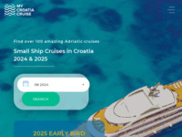 Frontpage screenshot for site: Croatia Cruise - putovanja malim brodovima po Jadranskoj obali (https://www.mycroatiacruise.com/)